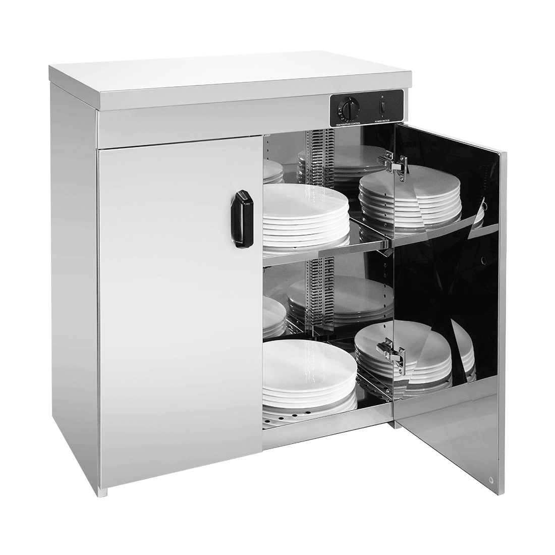 Bonvue Stainless Steel Double Cabinet Plate Warmer 120 Plates PW-DE - Commercial Kitchen Appliances