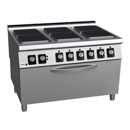 Fagor Kore 900 Series Electric 6 Burner with oven C - E961OP - Commercial Kitchen Appliances