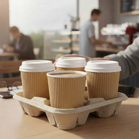 PakMax Kraft 12 oz Corrugated Hot Paper Cup CHPC-90-12K Carton of 500 - supplier image 3