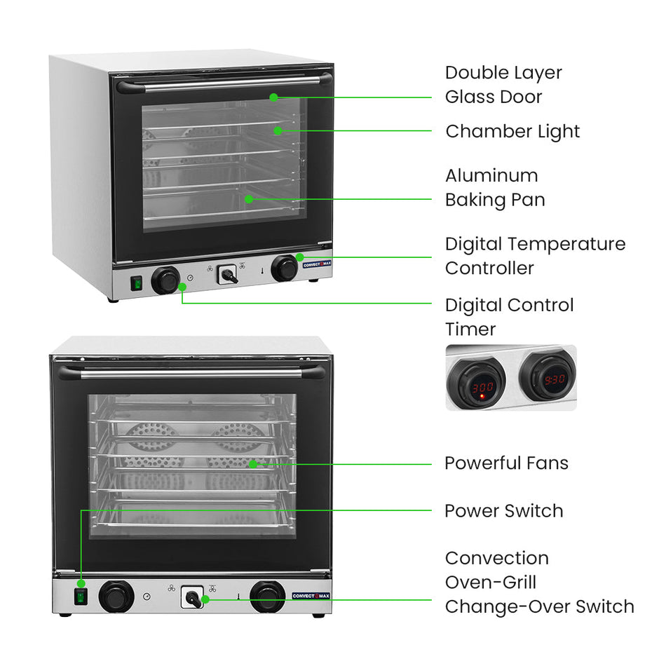 Convect Max Digital Convection Oven with Grill YXD - 3DI - Commercial Kitchen Appliances