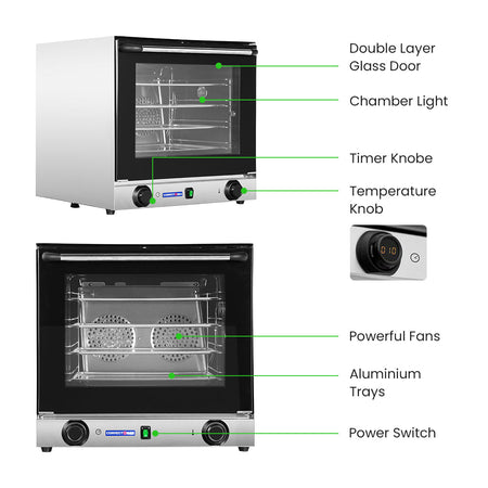 Convect Max YXD-1DI convection oven — digital control panel close-up
