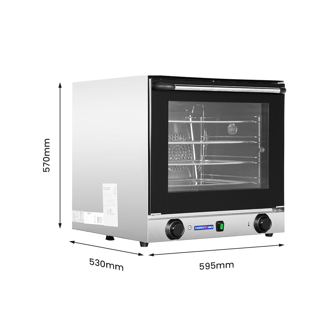 Convect Max YXD-1DI convection oven — stainless front view
