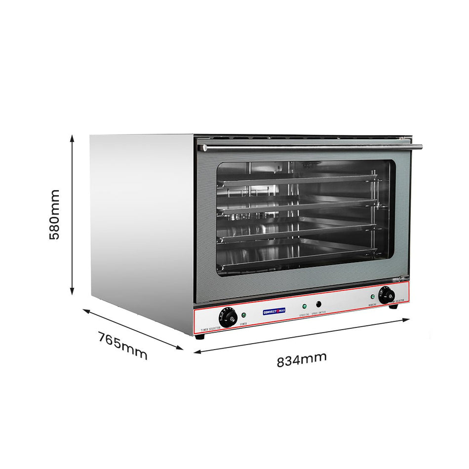 ConvectMax Heavy Duty Stainless Steel Convection Oven W/ Press Button Steam YXD - 8AE - Commercial Kitchen Appliances