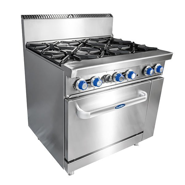 Cookrite 6 Burner With Oven W914 X D790 X H1165 - Commercial Kitchen Appliances