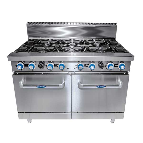 Cookrite 8 Burner With Oven W1219 X D790 X H1165 - Commercial Kitchen Appliances