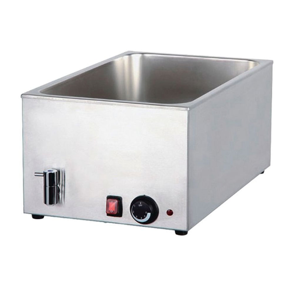CookRite Bentchtop 1/1 GN Bain Marie with Mechanical Controller and Drain 8710 - Commercial Kitchen Appliances