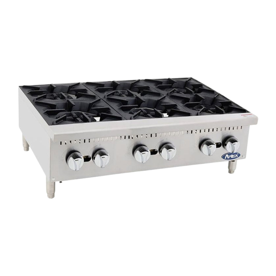 CookRite Countertop Gas 6 Burner Cooktops ATHP - 36 - 6 - Commercial Kitchen Appliances