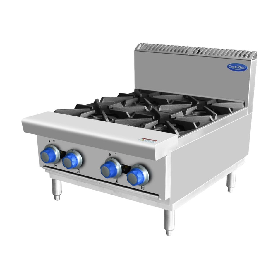 CookRite Countertop Gas Cooktop 4 Burners Stove AT80G4B - C - Commercial Kitchen Appliances