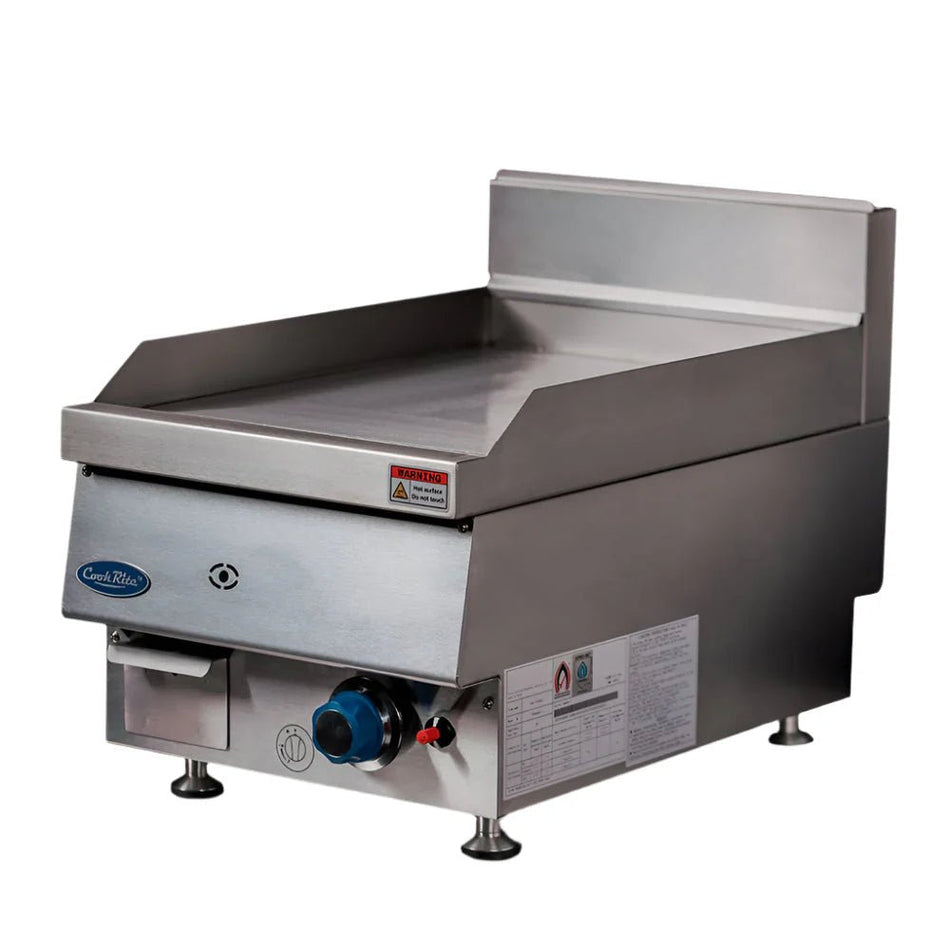CookRite Countertop Gas Griddle 400mm Hotplate NG AT65G4G - C - NG - Commercial Kitchen Appliances