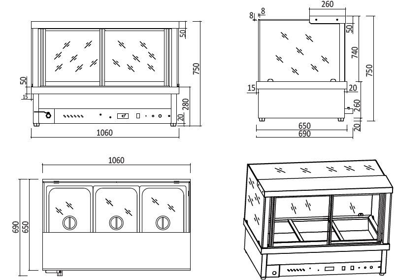 CookRite Dry Hot Food Display 1705 MM CRD 10 CRD - 10 - Commercial Kitchen Appliances
