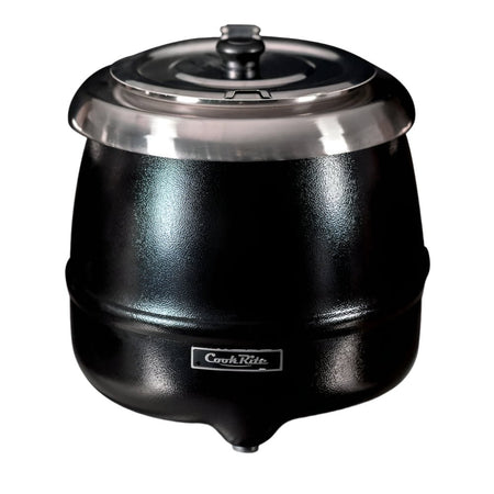 CookRite Electric 10L Black Soup Kettle Food Warmer AT51588 - Commercial Kitchen Appliances