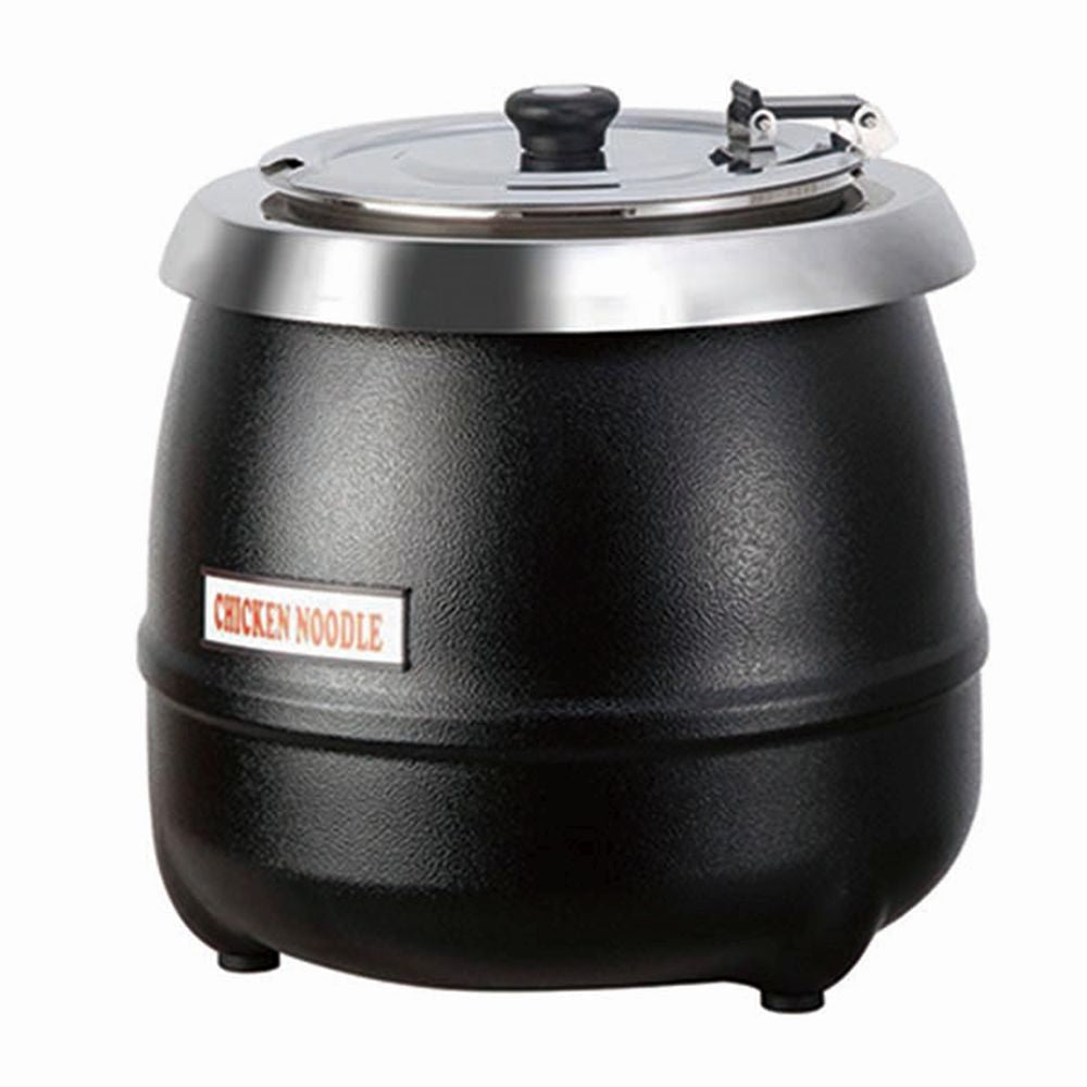 CookRite Electric 10L Black Soup Kettle Food Warmer AT51588 - Commercial Kitchen Appliances