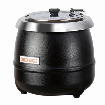 CookRite Electric 10L Black Soup Kettle Food Warmer AT51588 - Commercial Kitchen Appliances