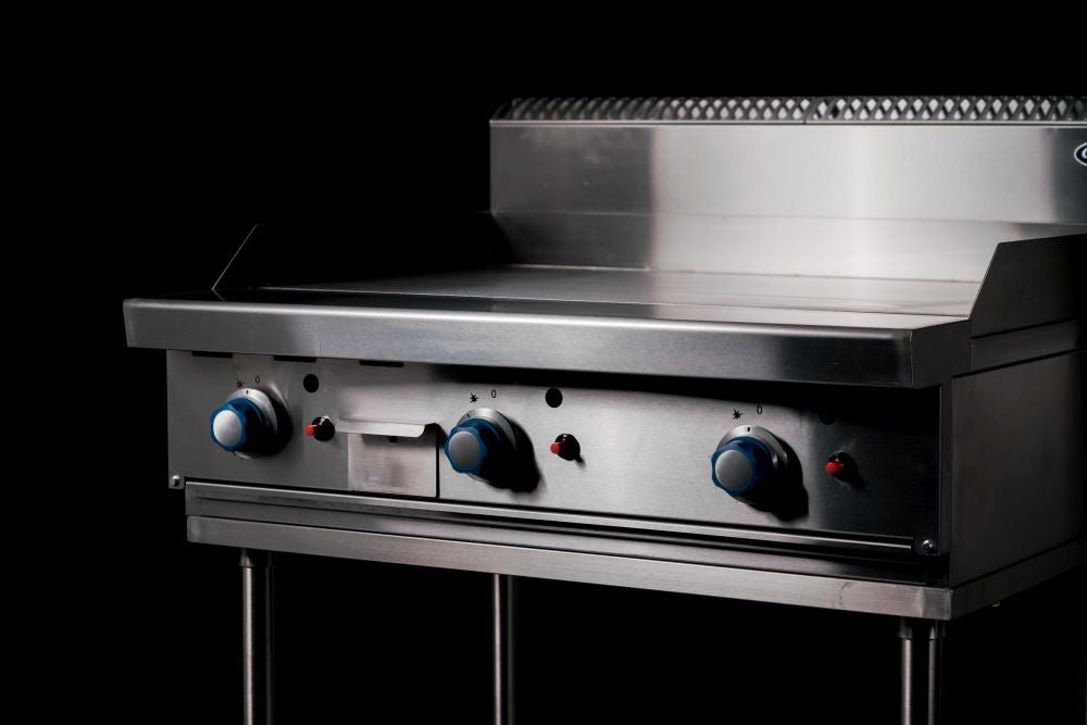 CookRite Freestanding 900mm Gas Griddle Hotplatewith Stand NG AT80G9G - F - NG - Commercial Kitchen Appliances