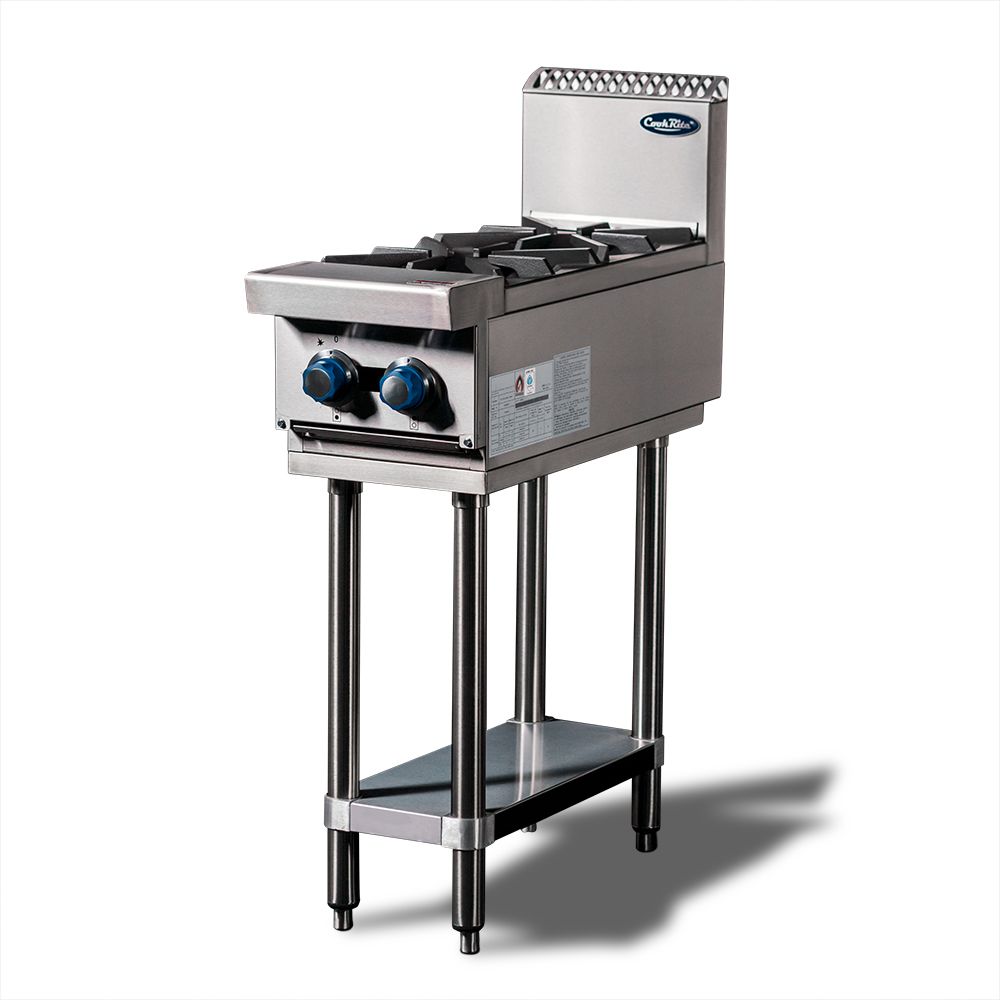 CookRite Freestanding Gas Cooktop 2 Burners Stove with Stand NG AT80G2B - F - Commercial Kitchen Appliances