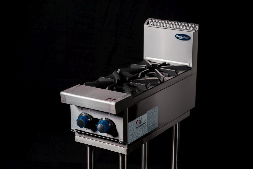 CookRite Freestanding Gas Cooktop 2 Burners Stove with Stand NG AT80G2B - F - Commercial Kitchen Appliances