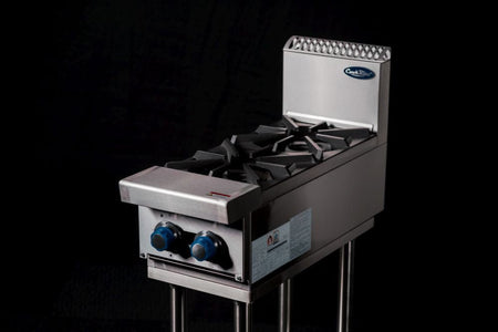 CookRite Freestanding Gas Cooktop 2 Burners Stove with Stand NG AT80G2B - F - Commercial Kitchen Appliances