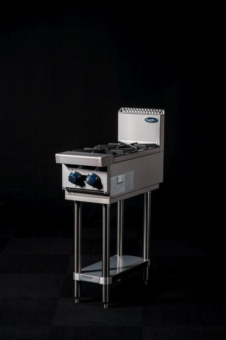 CookRite Freestanding Gas Cooktop 2 Burners Stove with Stand NG AT80G2B - F - Commercial Kitchen Appliances