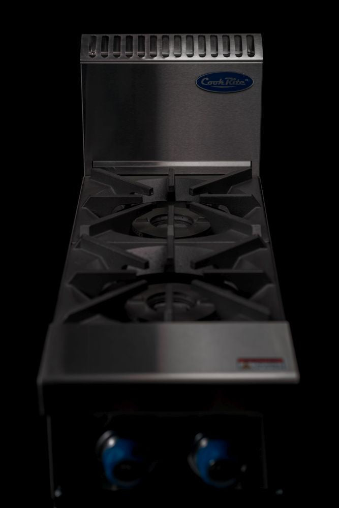 CookRite Freestanding Gas Cooktop 2 Burners Stove with Stand NG AT80G2B - F - Commercial Kitchen Appliances