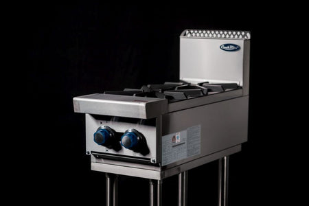 CookRite Freestanding Gas Cooktop 2 Burners Stove with Stand NG AT80G2B - F - Commercial Kitchen Appliances