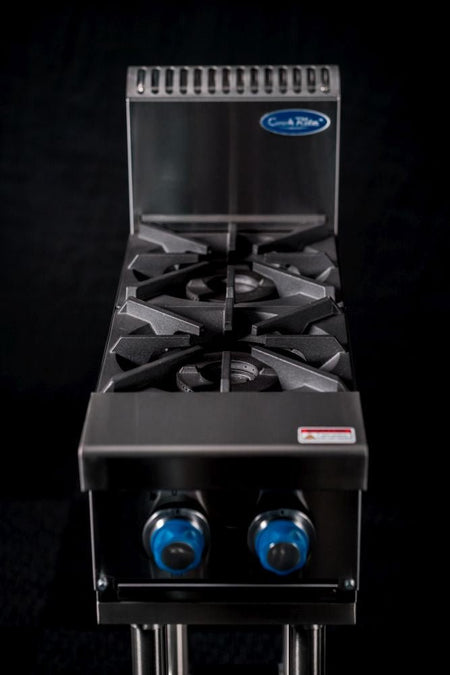 CookRite Freestanding Gas Cooktop 2 Burners Stove with Stand NG AT80G2B - F - Commercial Kitchen Appliances