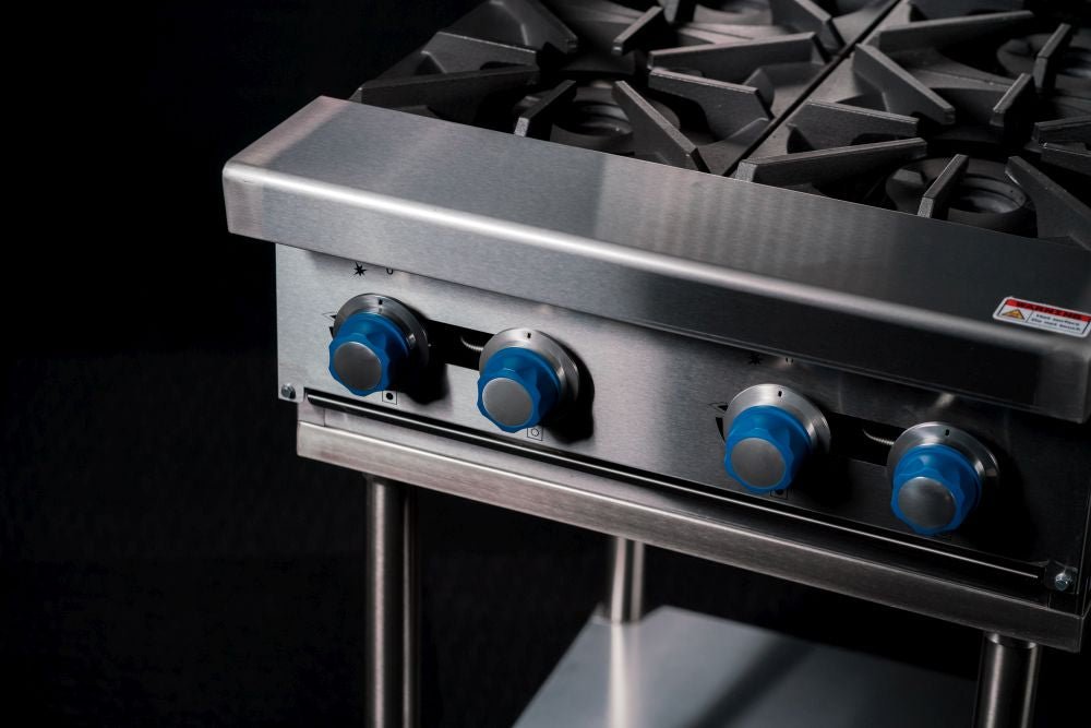 CookRite Freestanding Gas Cooktop 4 Burners Stove with Stand AT80G4B - F - Commercial Kitchen Appliances