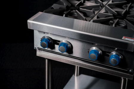 CookRite Freestanding Gas Cooktop 4 Burners Stove with Stand AT80G4B - F - Commercial Kitchen Appliances