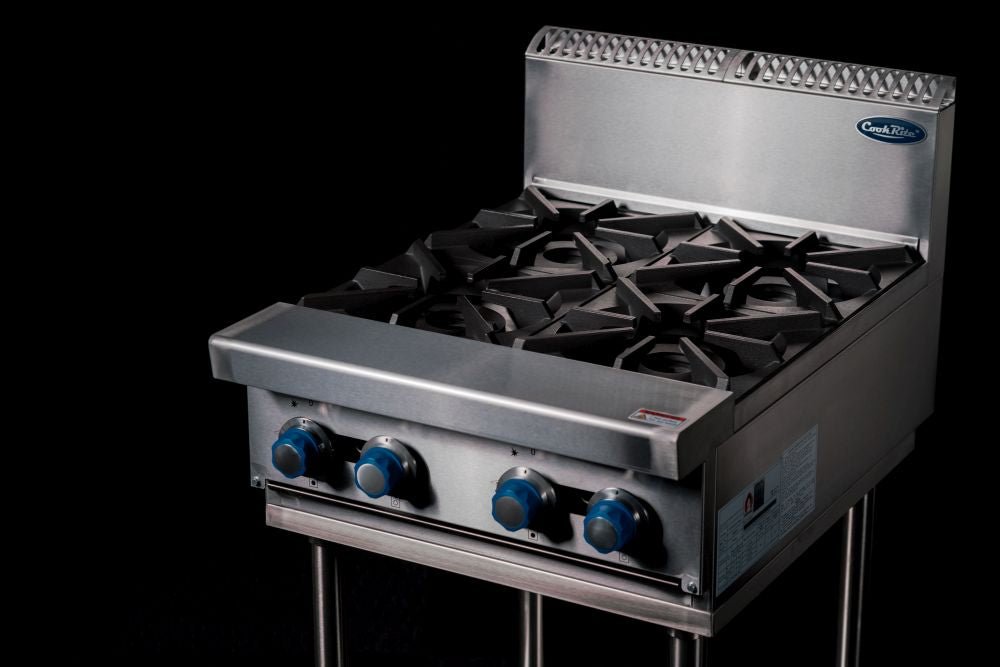 CookRite Freestanding Gas Cooktop 4 Burners Stove with Stand AT80G4B - F - Commercial Kitchen Appliances