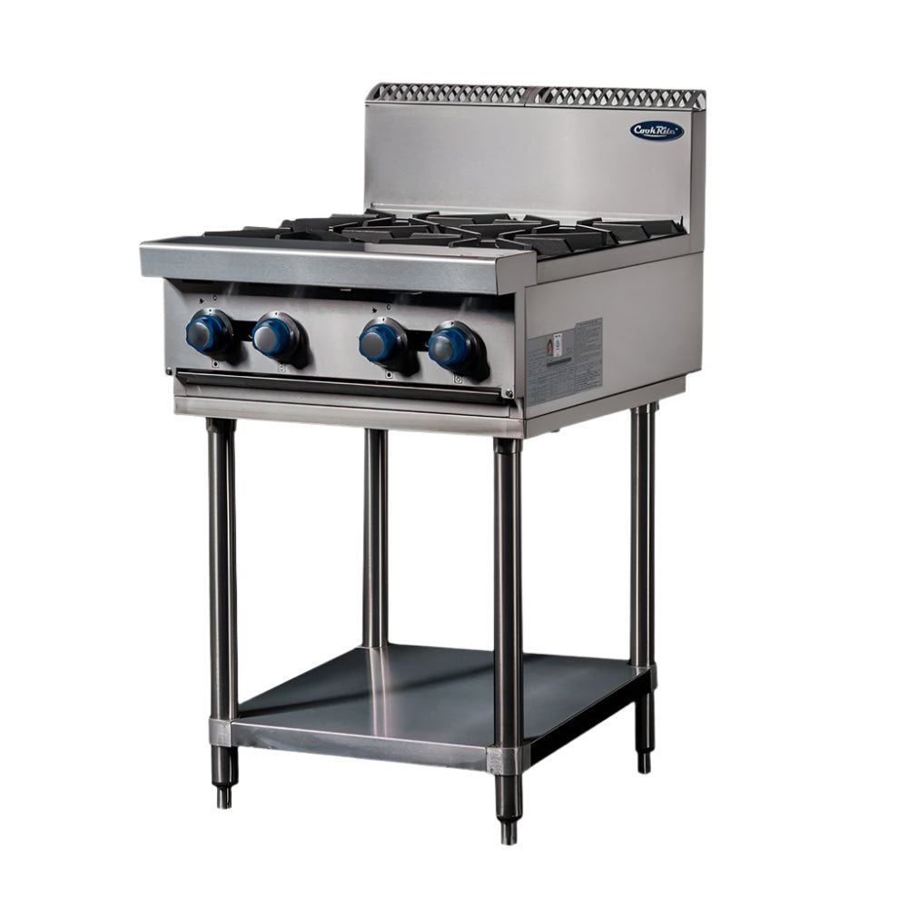 CookRite Freestanding Gas Cooktop 4 Burners Stove with Stand AT80G4B - F - Commercial Kitchen Appliances