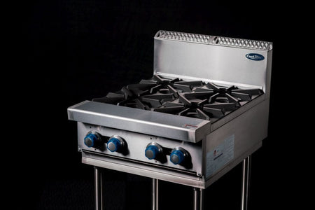 CookRite Freestanding Gas Cooktop 4 Burners Stove with Stand AT80G4B - F - Commercial Kitchen Appliances