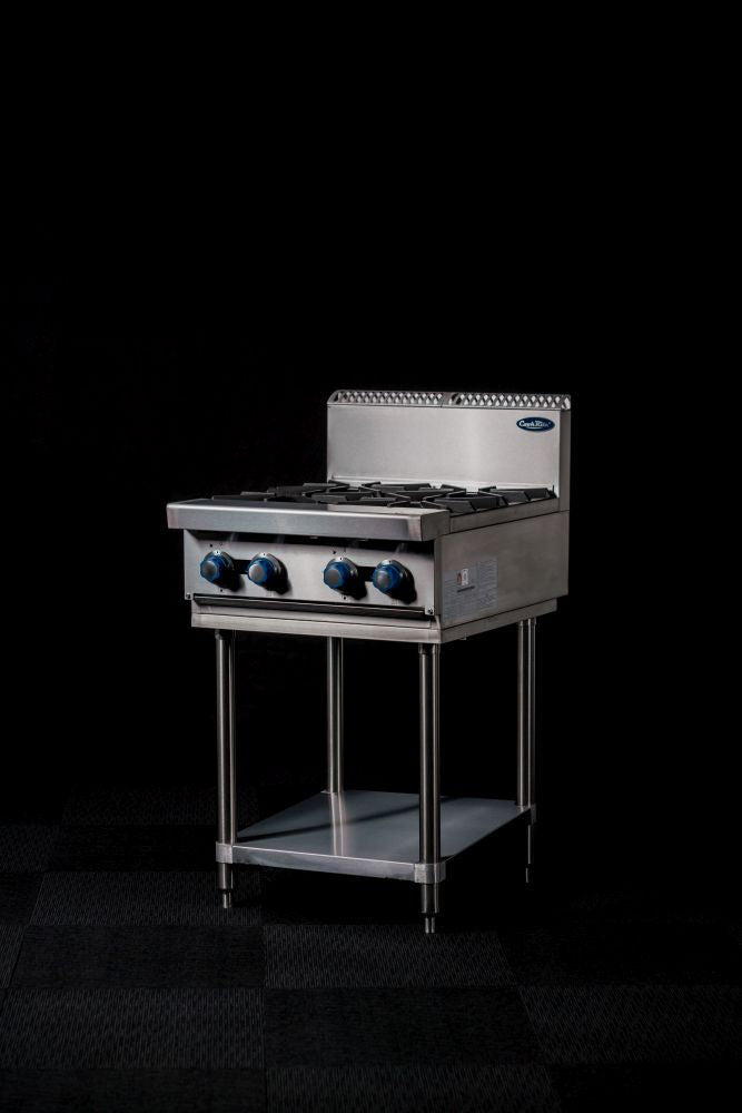 CookRite Freestanding Gas Cooktop 4 Burners Stove with Stand AT80G4B - F - Commercial Kitchen Appliances