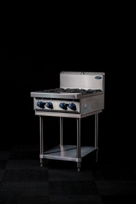 CookRite Freestanding Gas Cooktop 4 Burners Stove with Stand AT80G4B - F - Commercial Kitchen Appliances