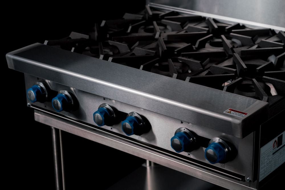 CookRite Freestanding Gas Cooktop 6 Burners Stove with Stand AT80G6B - F - Commercial Kitchen Appliances