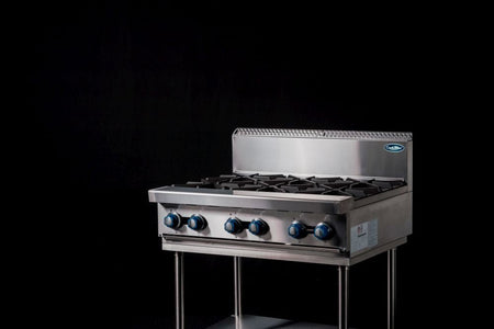 CookRite Freestanding Gas Cooktop 6 Burners Stove with Stand AT80G6B - F - Commercial Kitchen Appliances