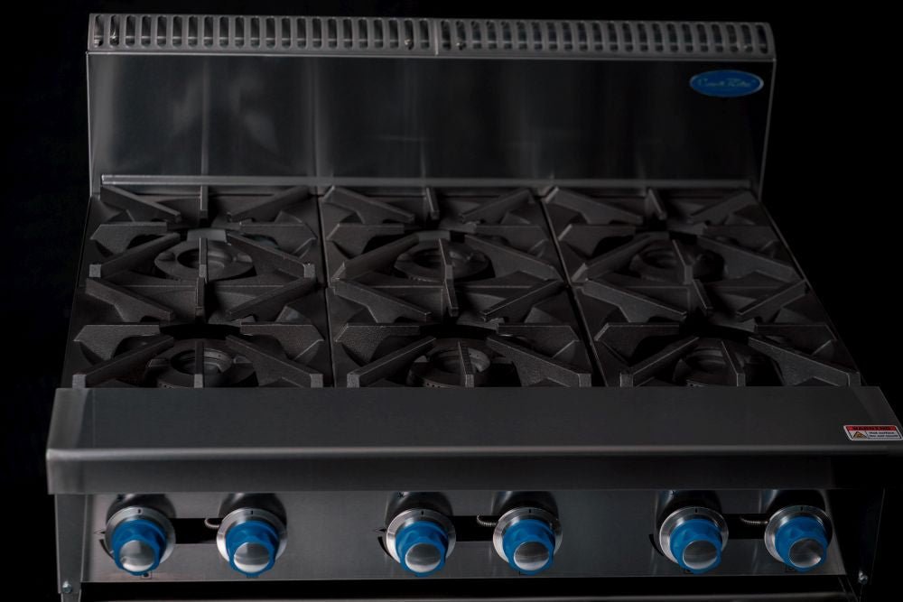 CookRite Freestanding Gas Cooktop 6 Burners Stove with Stand AT80G6B - F - Commercial Kitchen Appliances