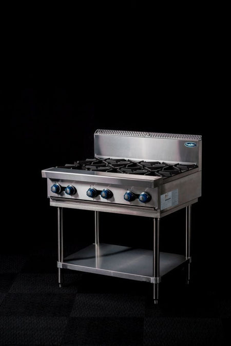 CookRite Freestanding Gas Cooktop 6 Burners Stove with Stand AT80G6B - F - Commercial Kitchen Appliances