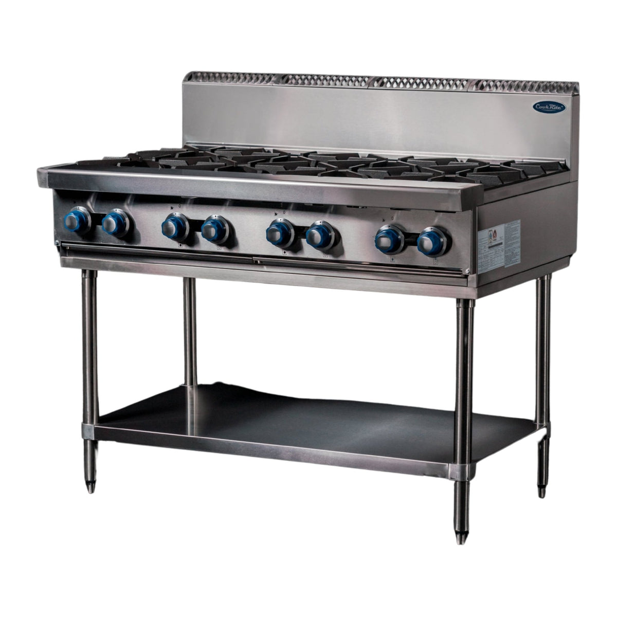 CookRite Freestanding Gas Cooktop 8 Burners Stove with Stand AT80G8B - F - Commercial Kitchen Appliances