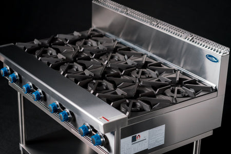 CookRite Freestanding Gas Cooktop 8 Burners Stove with Stand AT80G8B - F - Commercial Kitchen Appliances