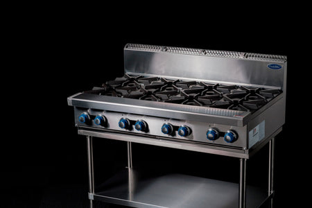 CookRite Freestanding Gas Cooktop 8 Burners Stove with Stand AT80G8B - F - Commercial Kitchen Appliances