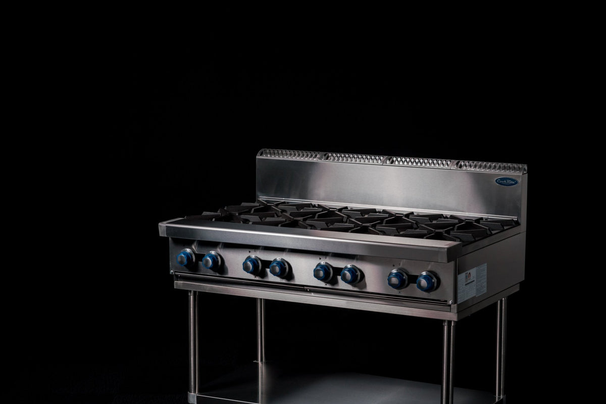 CookRite Freestanding Gas Cooktop 8 Burners Stove with Stand AT80G8B - F - Commercial Kitchen Appliances