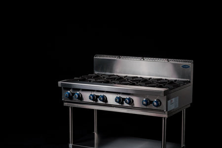 CookRite Freestanding Gas Cooktop 8 Burners Stove with Stand AT80G8B - F - Commercial Kitchen Appliances