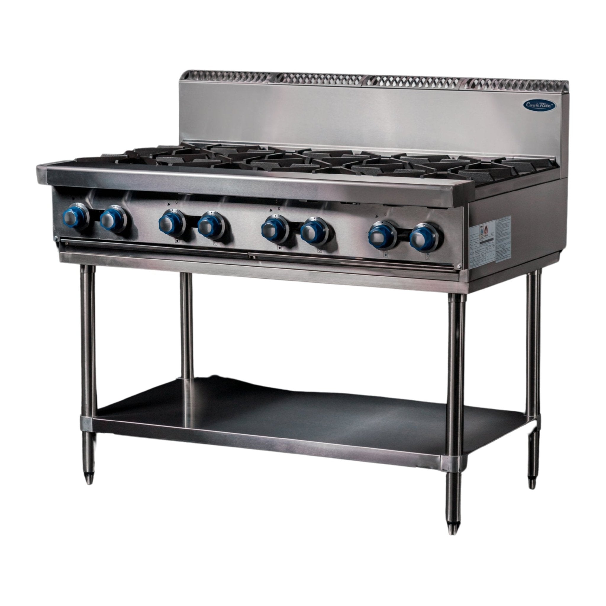 CookRite Freestanding Gas Cooktop 8 Burners Stove with Stand AT80G8B - F - Commercial Kitchen Appliances