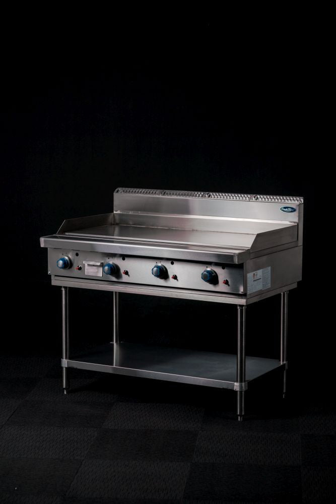 CookRite Freestanding Gas Griddle 1200mm Hotplate with Stand AT80G12G - F - Commercial Kitchen Appliances