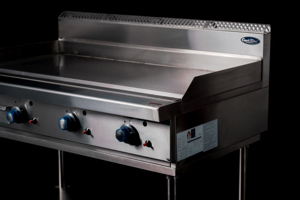 CookRite Freestanding Gas Griddle 1200mm Hotplate with Stand AT80G12G - F - Commercial Kitchen Appliances