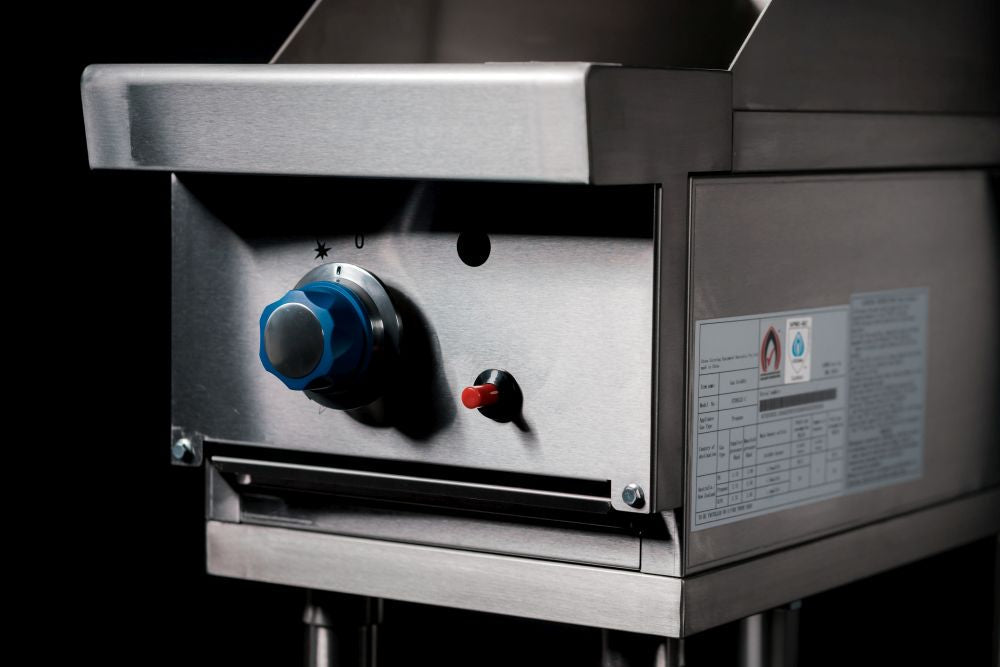 CookRite Freestanding Gas Griddle 300mm Hotplate with Stand LPG AT80G3G - F - LPG - Commercial Kitchen Appliances