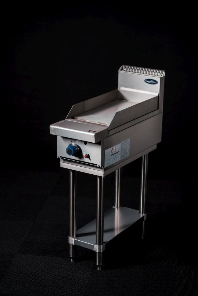 CookRite Freestanding Gas Griddle 300mm Hotplate with Stand LPG AT80G3G - F - LPG - Commercial Kitchen Appliances