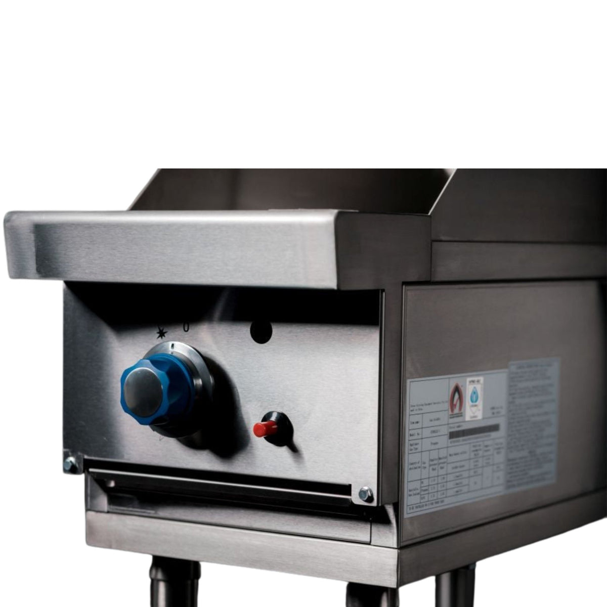 CookRite Freestanding Gas Griddle 300mm Hotplate with Stand NG AT80G3G - F - NG - Commercial Kitchen Appliances