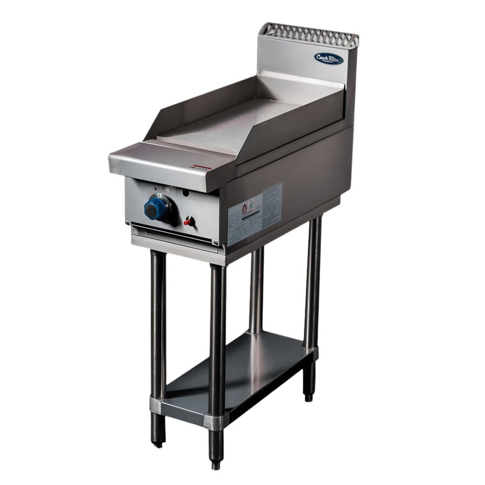 CookRite Freestanding Gas Griddle 300mm Hotplate with Stand NG AT80G3G - F - NG - Commercial Kitchen Appliances