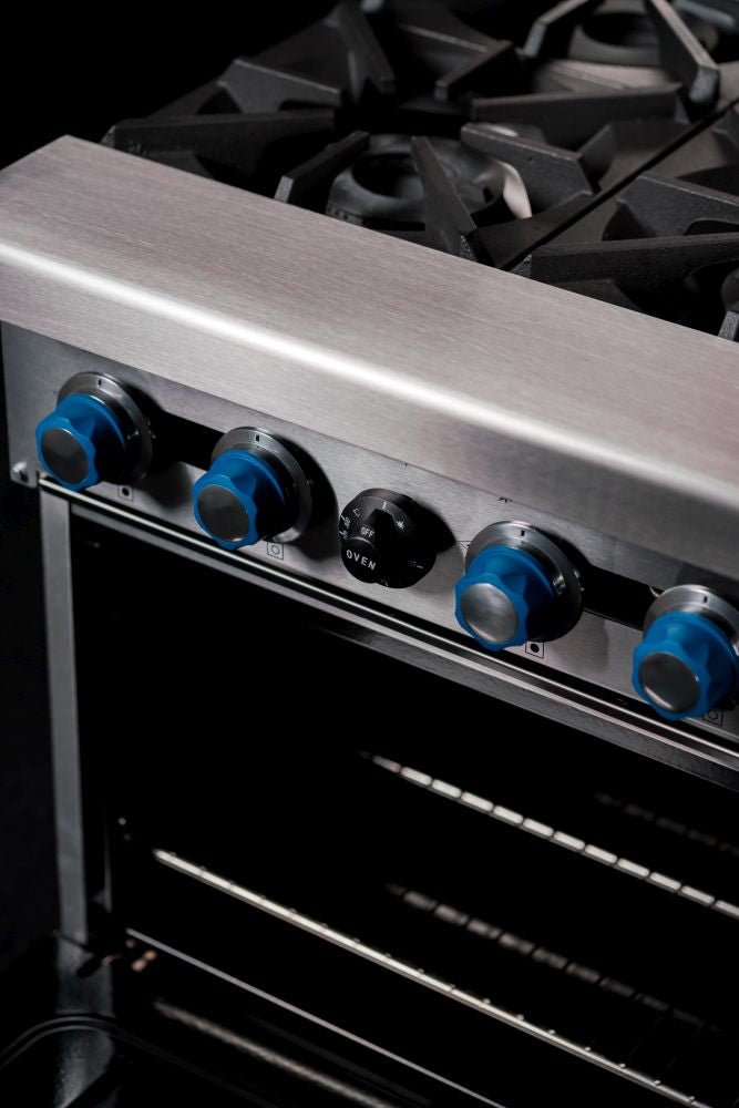 CookRite Freestanding Gas Stove 4 Burners Cooktop With Oven AT80G4B - O - Commercial Kitchen Appliances