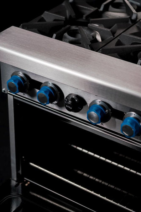 CookRite Freestanding Gas Stove 4 Burners Cooktop With Oven AT80G4B - O - Commercial Kitchen Appliances